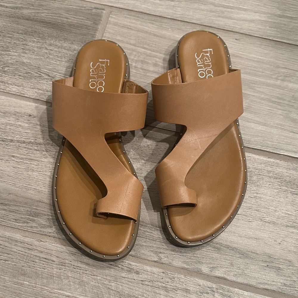 Franco Sarto Women's Brown Slide Sandals